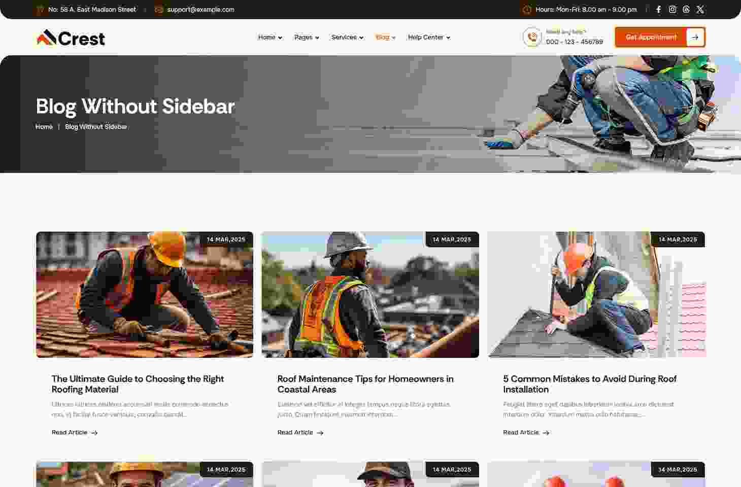 Blog-without-sideba